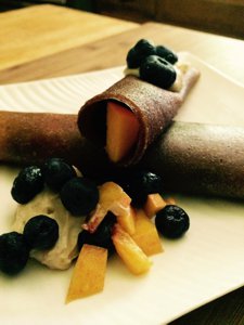 Banana Crêpes made by Chef Brenda Hinton with the Rawsome Rounds Template from Rawsome Creations