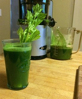 Green Giant Juice made by Chef Brenda Hinton with the More than a NUT MILK BAG from Rawsome Creations