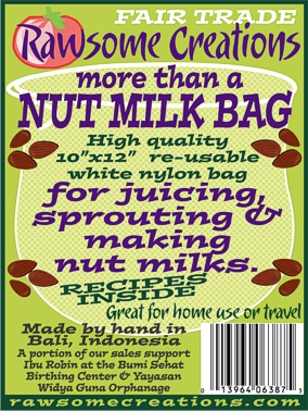 Nut Milk Bag label