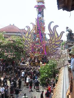 Cremation Tower and procession. Photo by Brenda Hinton, Bali, November 2013