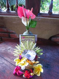 Blessings on our Rawsome Creations. Photo by Brenda Hinton, Bali, November 2013
