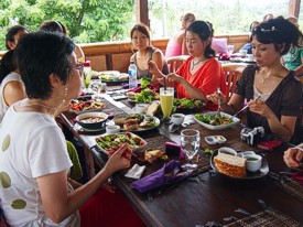 Lunch at Sari Organics. Photo by Brenda Hinton, Bali, February 2014