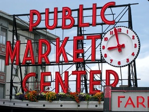 Pike Place Public Farmers Market in Seattle, Washington