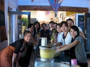 Conscious Eating Food Prep class. October 2011 -- California / Arizona Tour for Japan Living Beauty Association