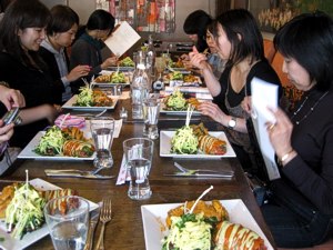 a meal at 118 Degrees. October 2011 -- California / Arizona Tour for Japan Living Beauty Association