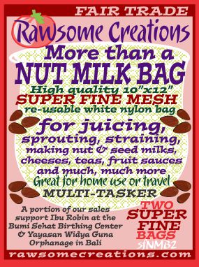 Rawsome Creations new SUPERFINE More than a NUT MILK BAGs are already indispensable in our busy living food kitchen. 